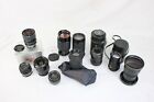 F x10 Vintage Camera Lenses Inc Sigma 28-70 mm, Minolta 28-80 mm, Sirius etc