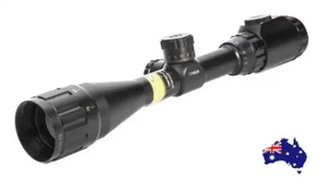 BRIGHT VIEW 4- 16 x 44 ILLUMINATED ADJUSTABLE RIFLE SCOPE + RINGS 25.4mm TUBE - Picture 1 of 3