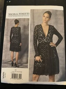 Vogue Designer Dress Lace Nicola Finetti V1471 Plus Size 14 16 18 20 22 - Picture 1 of 2