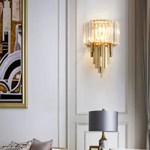 Crystal Wall Light Bedroom Wall Lamp Hallway Indoor Wall Sconce Home Wall Lights - Picture 1 of 7