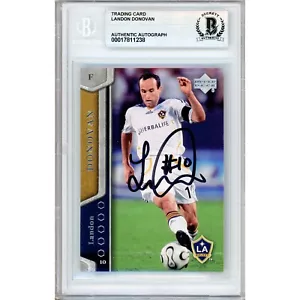 2007 Upper Deck MLS #64 Landon Donovan Signed Card AUTO Beckett Slab LA Galaxy - Picture 1 of 5