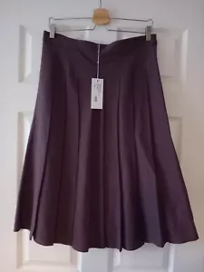 Margaret Howell Wool Linen Twill Pleated Midi Skirt UK12 Sample BNWT CS - Picture 1 of 4