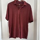 Tommy Bahama polo large Red Heathered Blue Trim Golf Vacation Beach