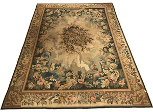 9 x 12 Needle Point 100% Wool Hand Knotted Area Rug - Picture 1 of 10