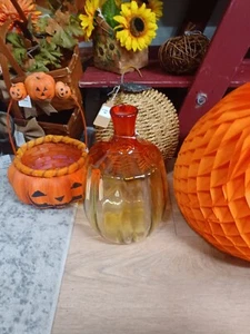 Blenko Tangerine Hand Blown Decanter sans Stopper Model 6416 Mid Century Modern - Picture 1 of 7