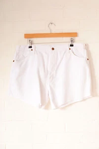 Vintage Wrangler con Cortes Vaqueros Cortos Blanco (W38) - Imagen 1 de 2
