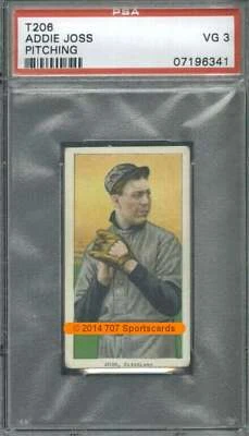 1909-11 T206 #244 Addie Joss Piedmont 350 PSA 3 Pitching  (6341) - Image 1 of 2