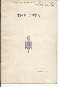 THE ZETA JUNE 10,1918 ZETA KAPPA PSI HANDBOOK  - Picture 1 of 1