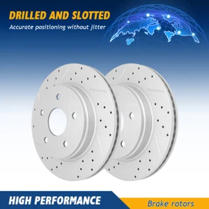 Rotores de freno delanteros perforados y ranurados para Dodge Ram 1500 Durango Chrysler Aspen - Imagen 1 de 7