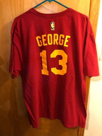 Adidas Indiana Pacers Paul George NBA T-Shirt Jersey Hoosiers Throwback Size 2XL Cover