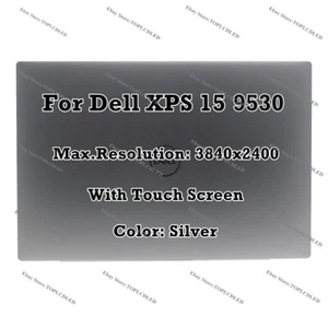 Conjunto de pantalla táctil LED LCD plateada Dell XPS 15 9530 UHD 15,6" pantalla completa - Imagen 1 de 8