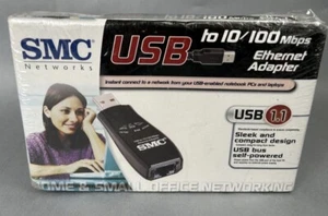 SMC Networks Compact USB 10/100 Mbps Ethernet Adapter-Sealed- Dented Box - Picture 1 of 5