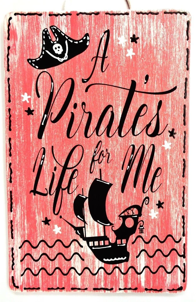 Letrero de pared A Pirates Life For Me placa bañera de hidromasaje Tiki bar cubierta playa baño Foto 1 de 1