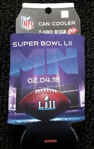 Enfriador de latas SUPER BOWL 52 NUEVO 2 lados Koozie PATRIOTS VS ÁGUILAS 2/4/18 Minnesota - Imagen 1 de 2