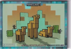 Carta collezionabile Panini Minecraft 3 Crea, esplora, sopravvivi n. 221 Fiamma Holo - Foto 1 di 2