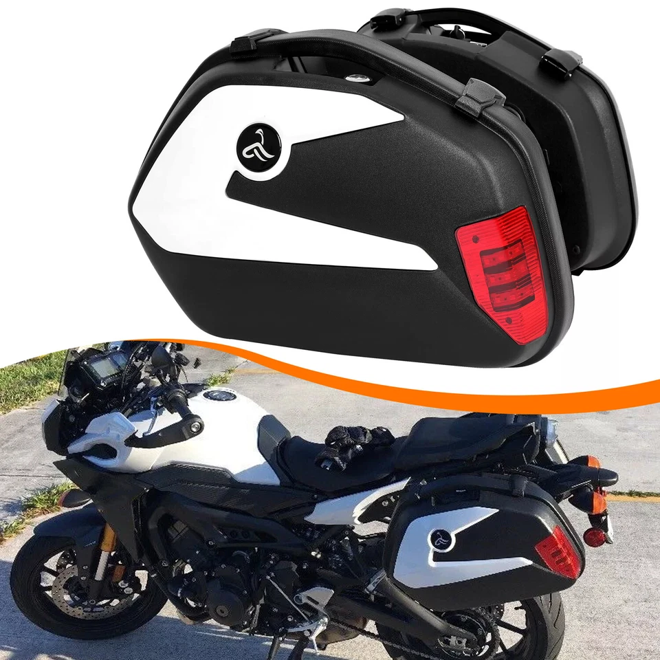 28L Motorcycle Hard Saddlebags Saddle Bags For Can-Am Spyder Roadster RS ST - Image 1 of 4