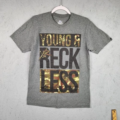 Young & Reckless Shirt Mens Medium Camo Graphic Tee Urban Streetwear Preppy Logo - Image 1 of 4