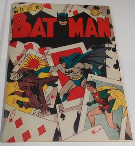Batman #11 1942 coverlos, fehlende Seiten ersetzt mit Fotokopien & Repro CVR RAR - Bild 1 von 14