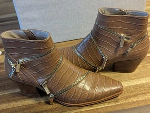 Sol Sana Tan Leather Ankle Boots With Heel Size 41 - Picture 1 of 10