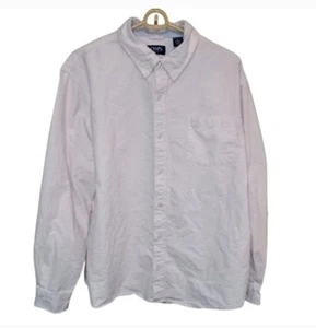 Chaps Men's XXL Cream Candy Stripe Long Sleeve Button-Down Shirt - Picture 1 of 4