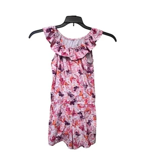 Wonder Nation Sleeveless Romper Girls Size Medium ( 7-8)  Butterfly Tie Dye - Picture 1 of 4