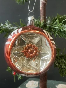 1007/25  1x alter Weihnachtsschmuck Christbaumschmuck Reflexkugel - Picture 1 of 3