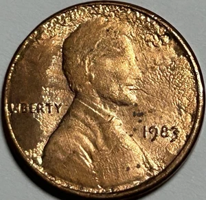1983-P MAJOR LAMINATION ERROR PENNY - Rotated Die! Looks RD Mint State!  - Picture 1 of 7