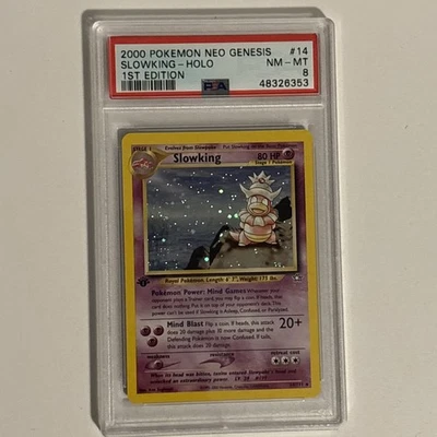 Slowking 14/111 1st Edition Neo Genesis 2000 Holo Rare Card PSA 8 NM-MT - Image 1 of 2