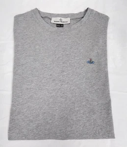 Vivienne Westwood XL Light Grey Unisex T-Shirt Embroidered Logo - #03 - Picture 1 of 7