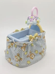 2007 Fisher-Price Loving Family • Blue Baby Boy Nursery Crib with Mobile - Picture 1 of 8