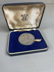 1971 Northern Ireland Parliament 50th Anniversary sterling silver medal 45mm - Picture 1 of 9