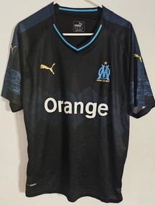 OLYMPIQUE MARSEILLE 2018/19 AWAY Mens Puma Soccer Jersey SZ XL Fits Like A LRG - Picture 1 of 11
