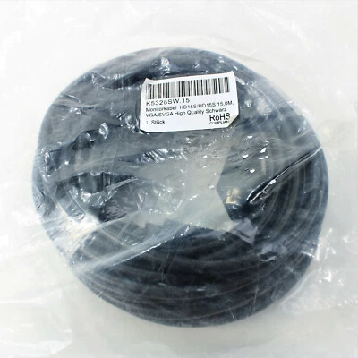 EFB Elektronik K5326SW.15 Monitorkabel HD15S/HD15S 15m VGA/SVGA Neu in OVP - Bild 1 von 2