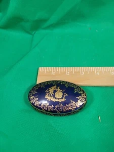 Caja Baratija Limoges Francia Azul Colt - Imagen 1 de 3