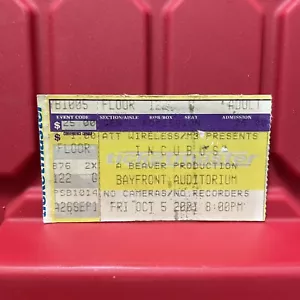 Incubus Bayfront Auditorium Concert Ticket Stub Vintage October 2001 - Picture 1 of 2