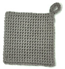 Potholder Hot Pad Trivet Handmade Crochet Gray 1 pc