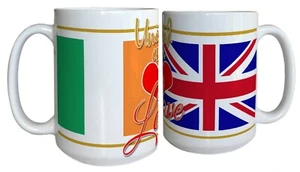 New 11oz Mug, Irish & UK British Couple, Transnational United in Love - Bild 1 von 9