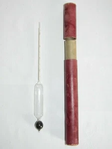 Hidrómetro Cidrometre en Cristal Instrumento Medición Con Funda - Imagen 1 de 2