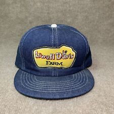 Vintage Trucker Hat Snapback Cap Lowell Davis Farm Denim Farmer Advertising