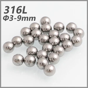 316L Edelstahl VollKugel Kugeln Φ 3mm bis 9mm Hohe Präzision G200 Kugellager - Picture 1 of 7