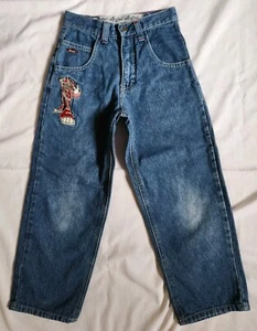 Vintage Paco Sport Jungen Denim blau Jeans Größe 6 Hip Hop bestickt Rollout Paco - Bild 1 von 13