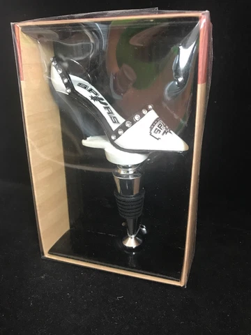 NBA San Antonio Spurs Team Shoe High Heel Bottle Stopper New in Box Cover