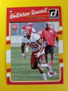 KeiVARAE RUSSELL - RC ROOKIE #326 KANSAS CITY CHIEFS - NOTRE DAME - 2016 DONRUSS - Picture 1 of 3