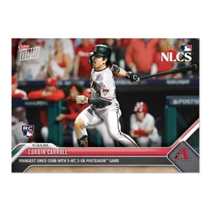 2023 Topps NOW 1040 Corbin Carroll 2-Hit, 2 SB Rookie in PS- Free Shipping! - Picture 1 of 2