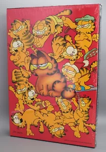 Vintage Giant 15x21 Poster Puzzle Many Garfield Cat Amuck Red Jim Davis NOS NEW - Picture 1 of 8