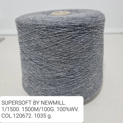 Filato yarn stock lot rocche Supersoft by New Mill. 100%  merino.  1035 g. - Immagine 1 di 2
