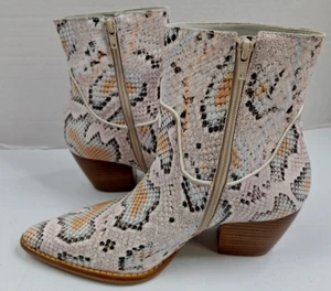 Botines Matisse Amore Rosa Piel de Serpiente Cuero Repujado Mujer 8.5 M - Imagen 1 de 24