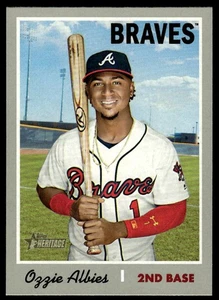 2019 Topps Heritage Ozzie Albies #436 Short Print Atlanta Braves SP - Bild 1 von 2