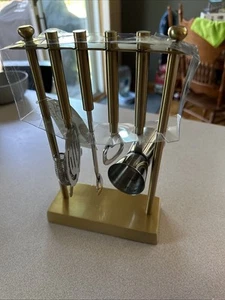 Bar Tool Set, Brass Finish Stainless Steel, Project 62 Brand NIB, Five Piece Set - Picture 1 of 10