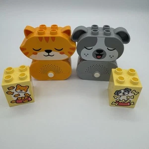 Lego 10977 Partial Set Duplo My First Puppy Kitten With Sounds Lot Makes Noise! - Picture 1 of 2
